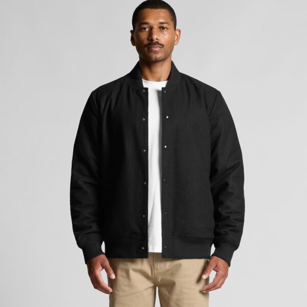 AS Colour - Mens Felt Bomber Jacket Thumbnail
